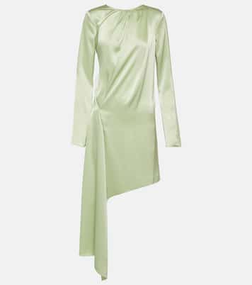 Robe midi asymétrique en satin | JW Anderson