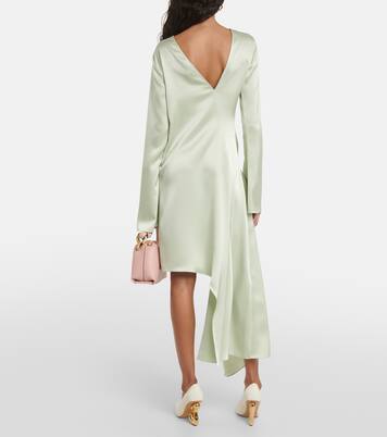 Robe midi asymétrique en satin | JW Anderson