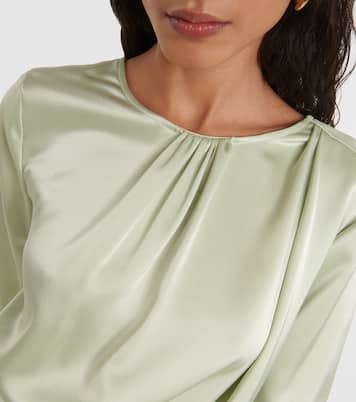 Robe midi asymétrique en satin | JW Anderson