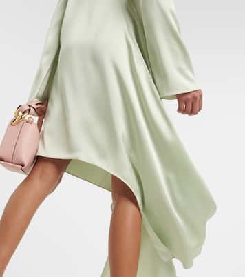 Robe midi asymétrique en satin | JW Anderson