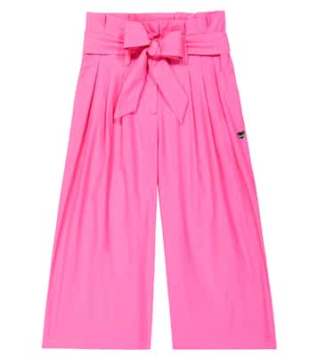 Cropped cotton poplin pants | Monnalisa