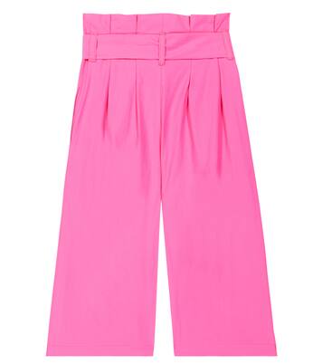 Cropped cotton poplin pants | Monnalisa