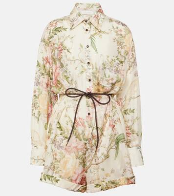Waverly floral silk romper | Zimmermann