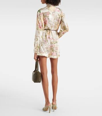 Waverly floral silk romper | Zimmermann