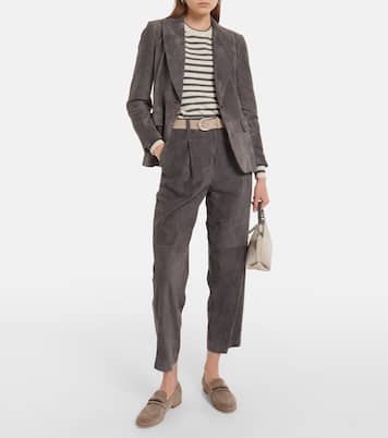 Pull rayé en cachemire mélangé | Brunello Cucinelli