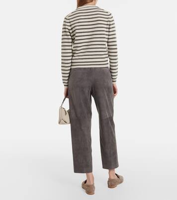 Pull rayé en cachemire mélangé | Brunello Cucinelli