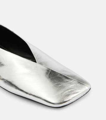 Ballerines en cuir métallisé | Jil Sander