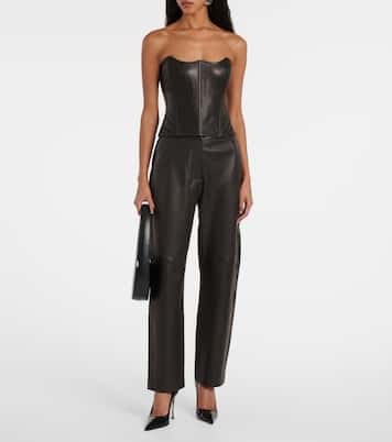 Bustier-Top aus Leder | The Sei