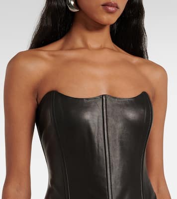 Bustier-Top aus Leder | The Sei