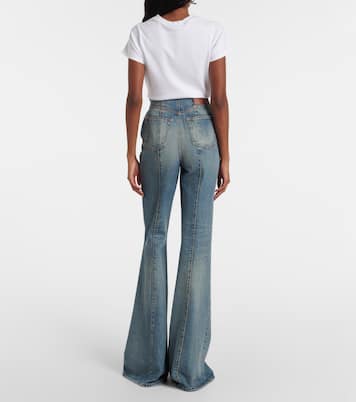 Faded high-rise bootcut jeans | McQueen