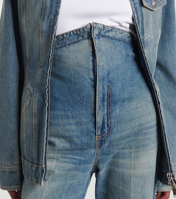 Faded high-rise bootcut jeans | McQueen
