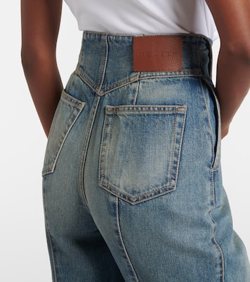 Faded high-rise bootcut jeans | McQueen