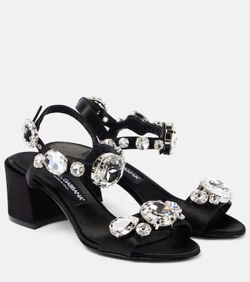 Sandales Keira 60 en satin à ornements | Dolce&Gabbana