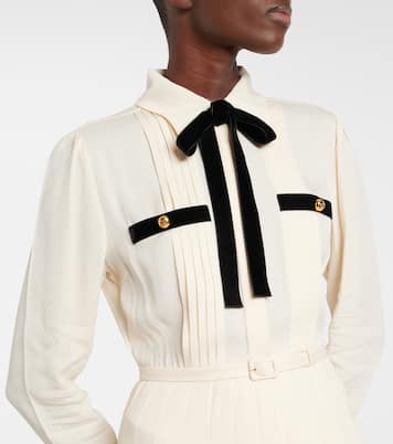 Abito chemisier a pieghe | Prada