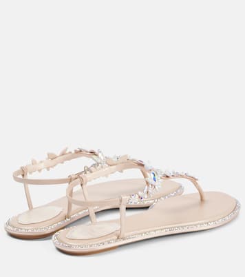Sandalen aus Satin mit Kristallen | Rene Caovilla