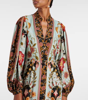 Robe longue Blue Flowing Beauty à fleurs | Farm Rio