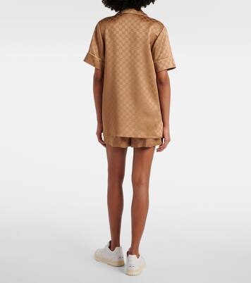 Blusa de satén con GG | Gucci