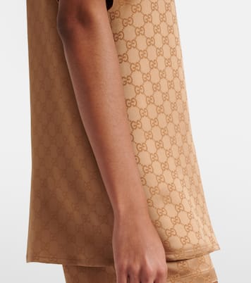 Blusa de satén con GG | Gucci