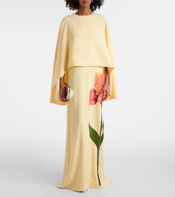 Meena floral crêpe gown | Costarellos