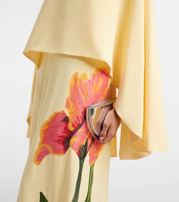 Meena floral crêpe gown | Costarellos