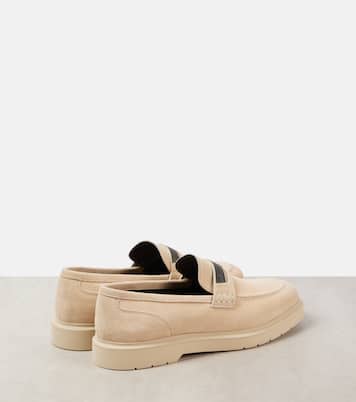 Mocasines de ante con cuentas monili | Brunello Cucinelli