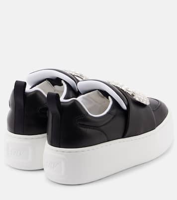 Puffy Choc leather platform sneakers | Roger Vivier