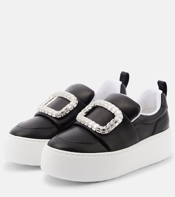 Puffy Choc leather platform sneakers | Roger Vivier