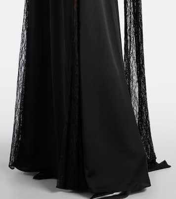 Abito lungo Paige in raso con pizzo | The New Arrivals Ilkyaz Ozel