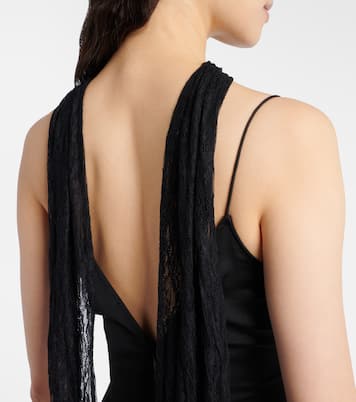 Abito lungo Paige in raso con pizzo | The New Arrivals Ilkyaz Ozel