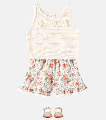 Plagette glitter leather sandals | Pom d'Api