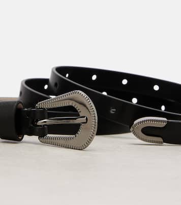 Slim leather belt | Brunello Cucinelli