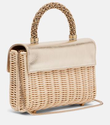 Tote Bag Jewel Efflorence Mini aus Rattan | Roger Vivier