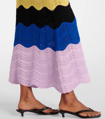 Robe longue en crochet de coton | La DoubleJ