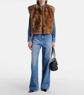 Cropped-Weste aus Shearling | Dolce&Gabbana