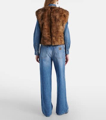 Cropped-Weste aus Shearling | Dolce&Gabbana