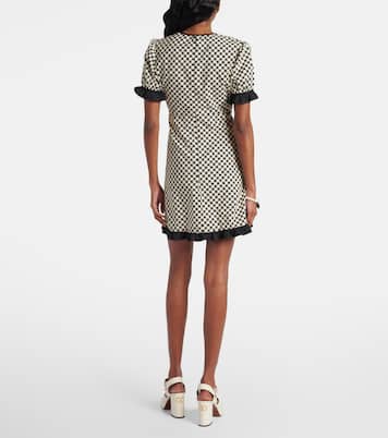 Ruffled polka-dot cotton poplin minidress | Valentino