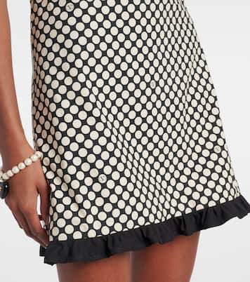 Ruffled polka-dot cotton poplin minidress | Valentino