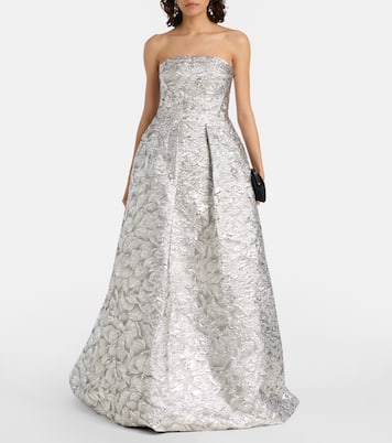 Bustier-Robe aus Jacquard | Monique Lhuillier