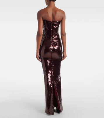 Robe longue bustier Azzurra à sequins | The New Arrivals Ilkyaz Ozel