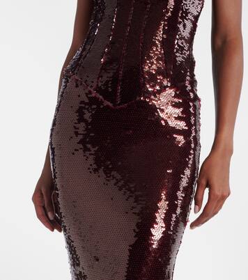 Robe longue bustier Azzurra à sequins | The New Arrivals Ilkyaz Ozel