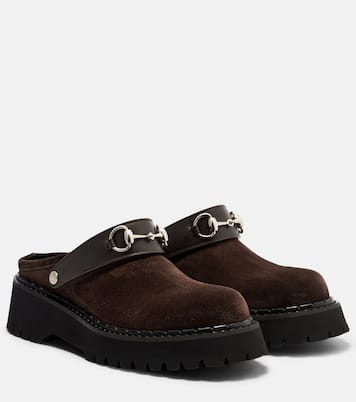 Slippers Horsebit aus Veloursleder | Gucci