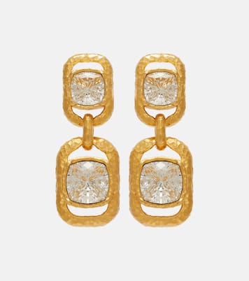 Boucles d’oreilles pendantes à cristaux | Oscar de la Renta