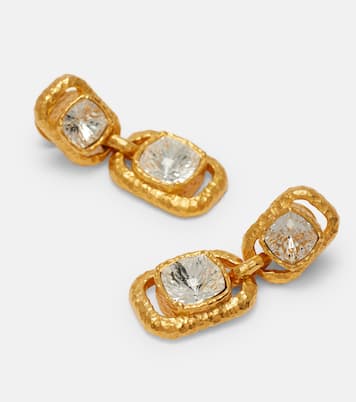 Boucles d’oreilles pendantes à cristaux | Oscar de la Renta