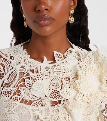 Boucles d’oreilles pendantes à cristaux | Oscar de la Renta