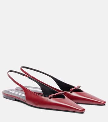 Slingback-Ballerinas aus Leder | Victoria Beckham