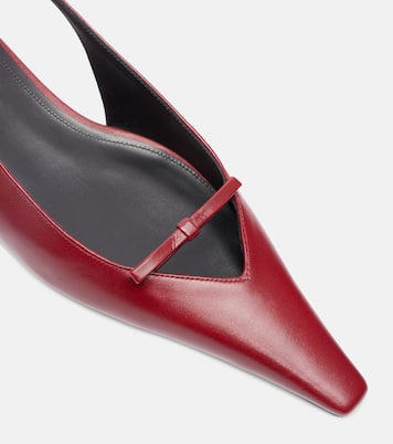 Slingback-Ballerinas aus Leder | Victoria Beckham