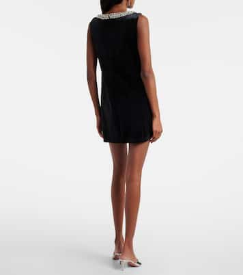 Verziertes Minikleid aus Samt | Self-Portrait