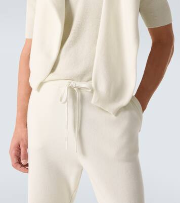 Cashmere straight pants with amethyst | God's True Cashmere