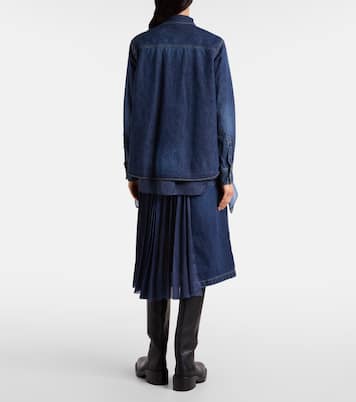 Hemd aus Denim und Satin | Sacai