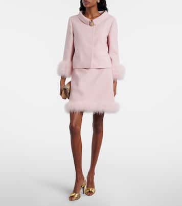 Blazer en Crêpe Couture à plumes | Valentino